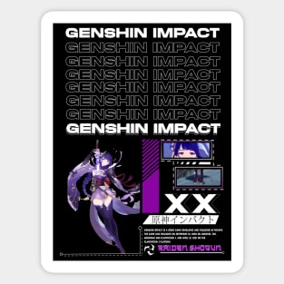 Raiden Shogun - Ghenshin Impact Sticker